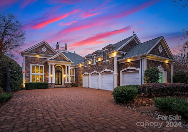 view of front of home featuring a garage