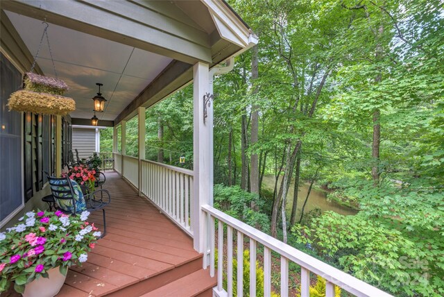 view of wooden terrace