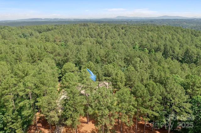 aerial view featuring a mountain view