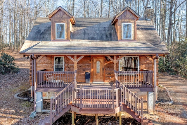 view of front facade with covered porch