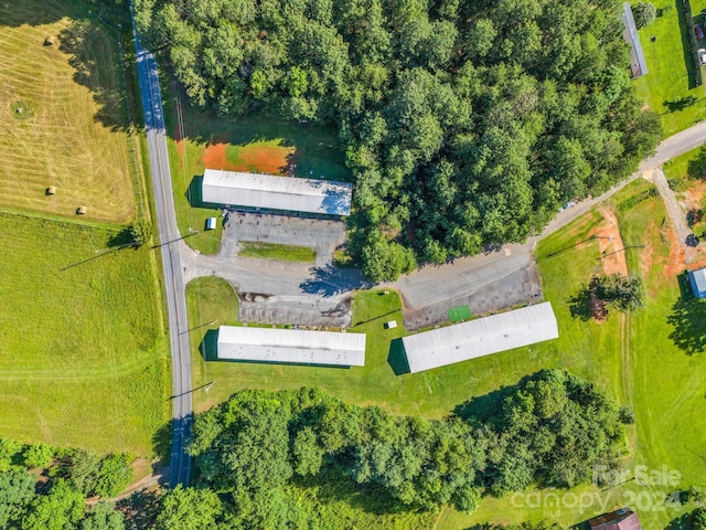 aerial view with a rural view