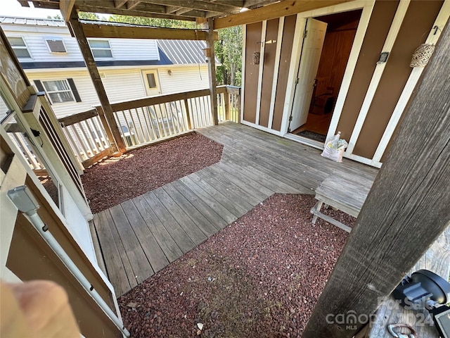 view of wooden deck