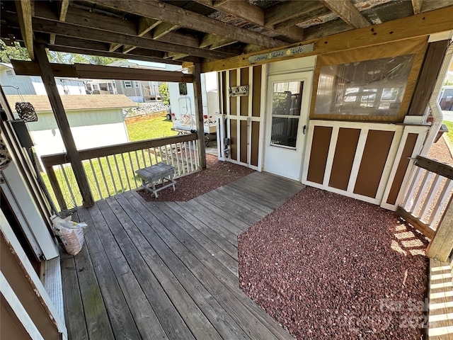 view of wooden deck