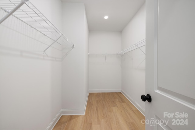 spacious closet featuring wood-type flooring