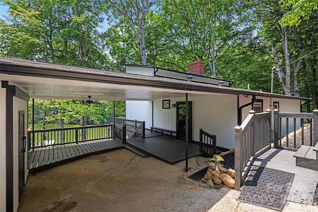 view of patio / terrace with a wooden deck