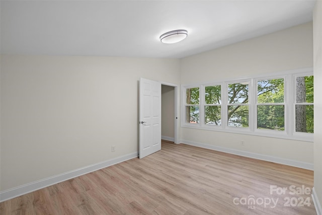 unfurnished bedroom featuring light hardwood / wood-style floors