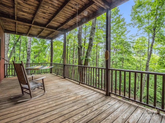 view of wooden deck