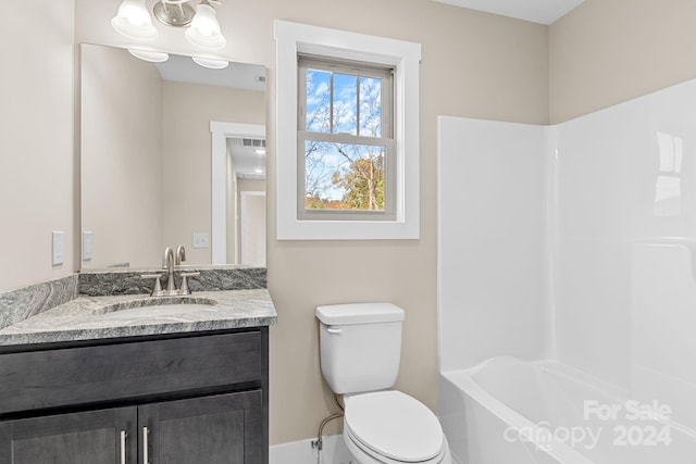 34 Wheeler Rd, Weaverville, NC 28787 - full bathroom featuring toilet, vanity, and shower / washtub combination