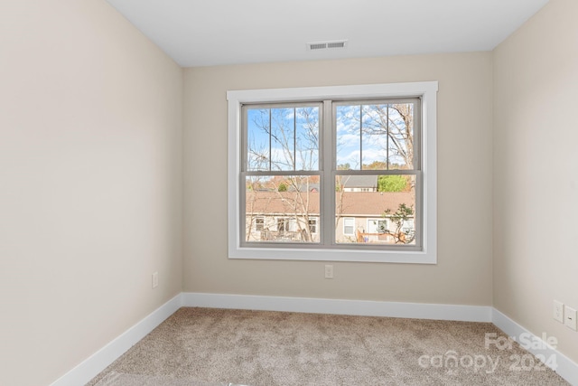 view of carpeted empty room