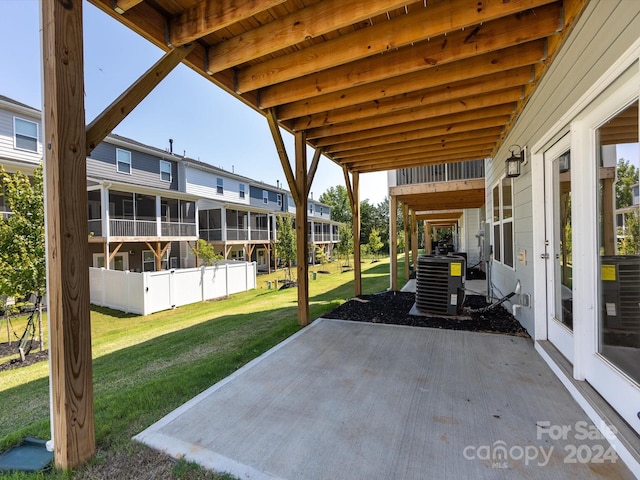 view of patio / terrace featuring cooling unit