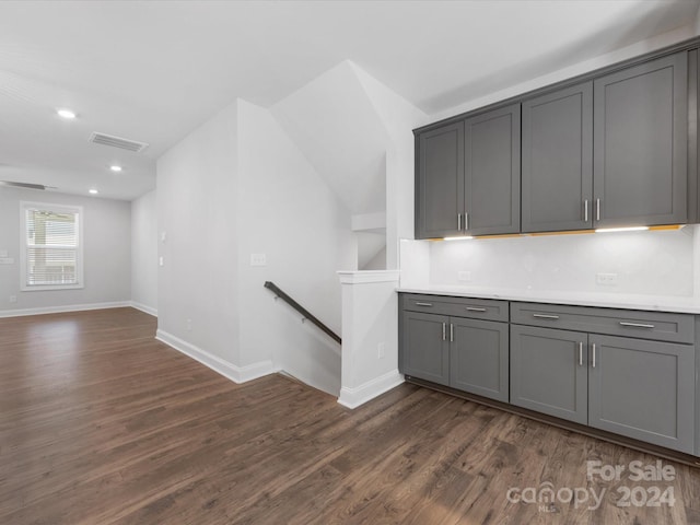 interior space with hardwood / wood-style floors