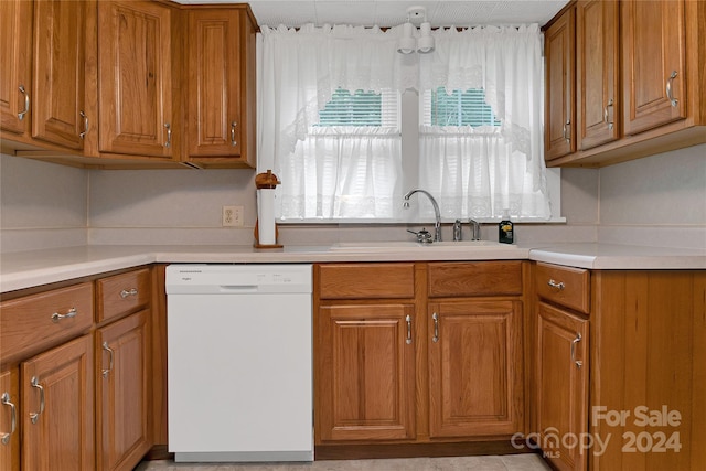 kitchen with sink and dishwasher