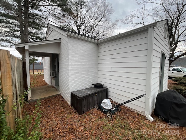 view of property exterior featuring cooling unit