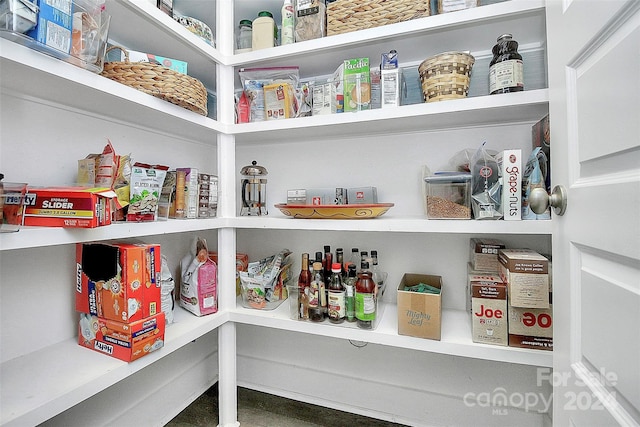 view of pantry