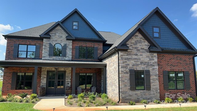 view of front of property with a porch