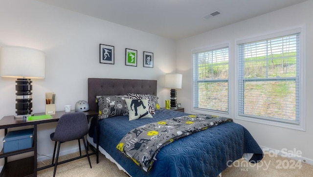 view of carpeted bedroom