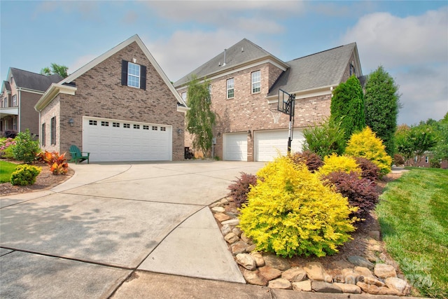 view of property featuring a garage