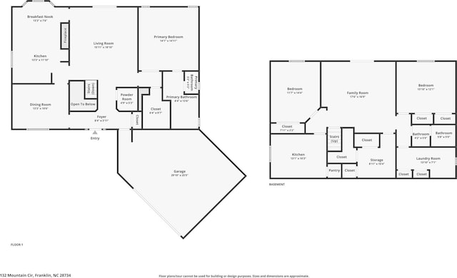 132 Mountain Cir, Franklin, NC 28734 - view of floor plan / room layout