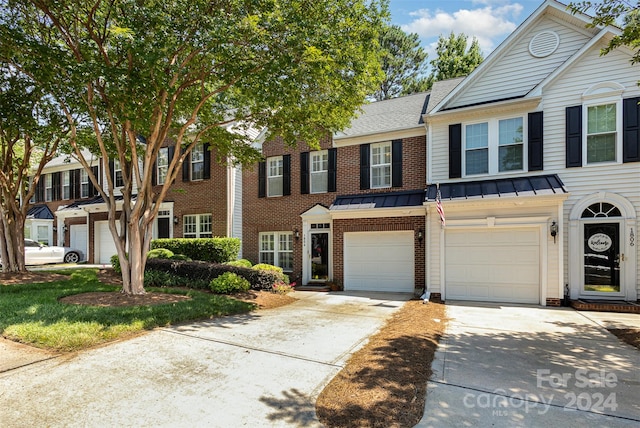 view of property with a garage