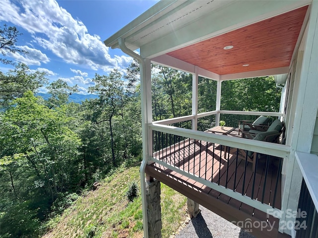 view of wooden deck