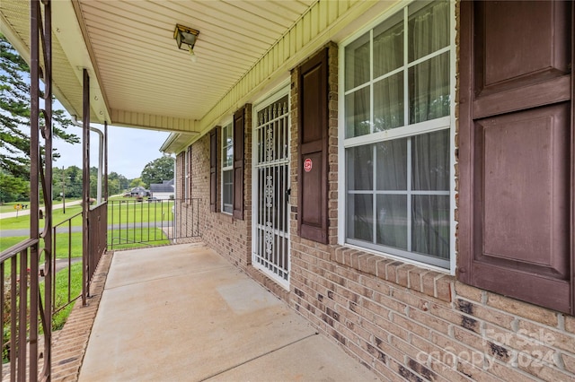 view of patio with a porch