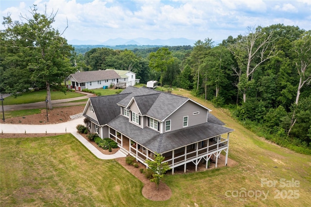 460 Panther Branch Rd, Alexander, NC 28701 - view from above of property with a forest