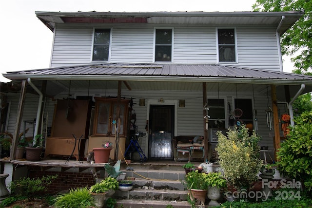 view of front of home with a porch