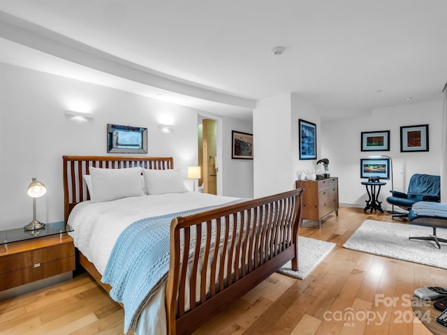 bedroom featuring light hardwood / wood-style floors