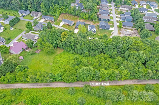 drone / aerial view featuring a residential view