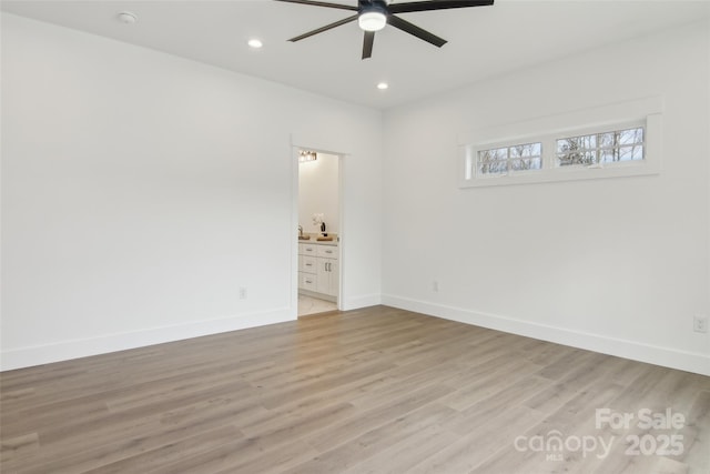 201 Plato Pl, Etowah, NC 28729 - empty room with recessed lighting, light wood-style floors, and baseboards