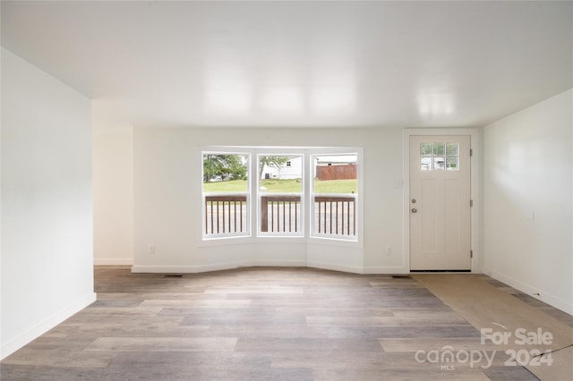 foyer featuring light hardwood / wood-style floors