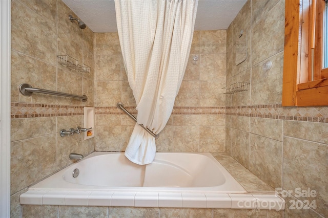 bathroom with a textured ceiling