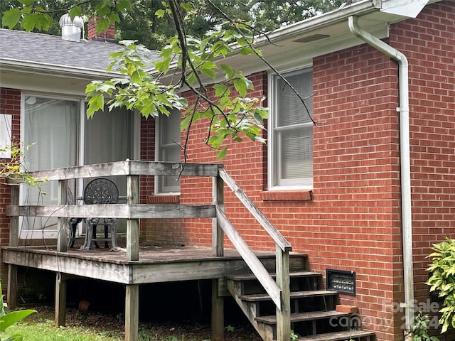 exterior space with a wooden deck