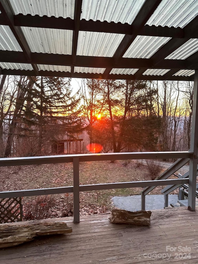 view of deck at dusk