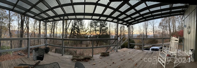 view of deck at dusk