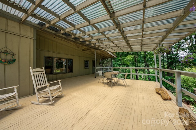 view of wooden deck