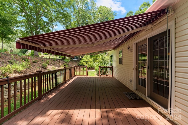 view of wooden terrace