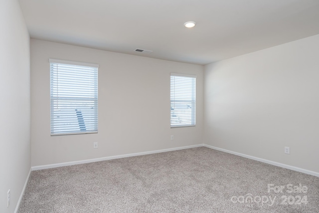 carpeted empty room featuring plenty of natural light