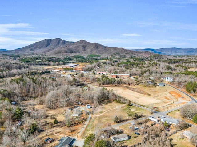 drone / aerial view with a mountain view