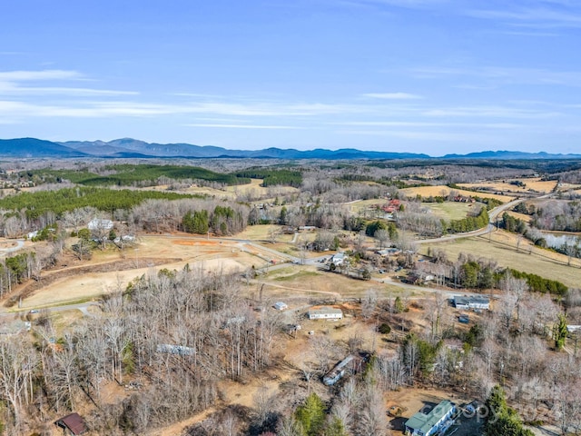 drone / aerial view with a mountain view