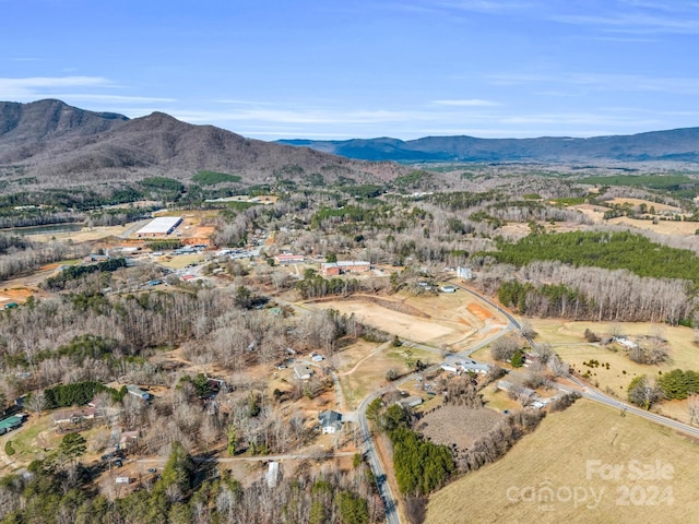 drone / aerial view with a mountain view