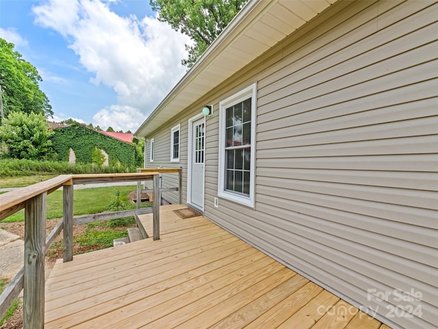 view of wooden terrace