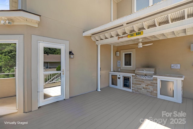 122 Long Cove Ln, Mooresville, NC 28117 - exterior space featuring exterior kitchen, grilling area, and a deck