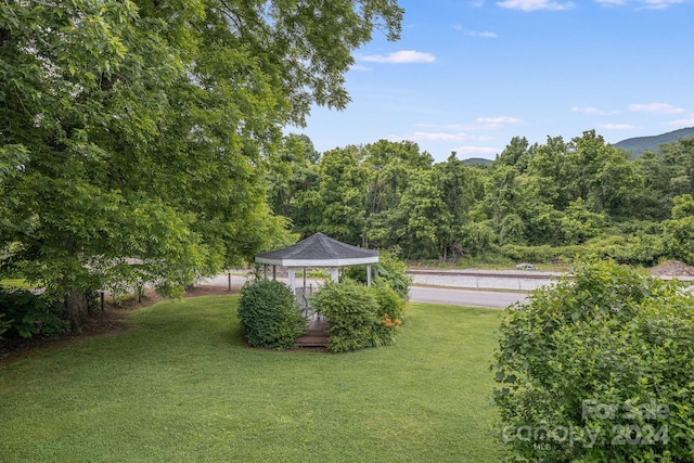 view of yard featuring a gazebo