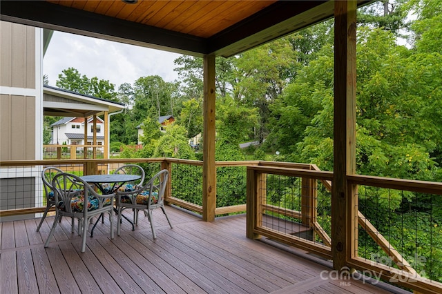 view of wooden terrace