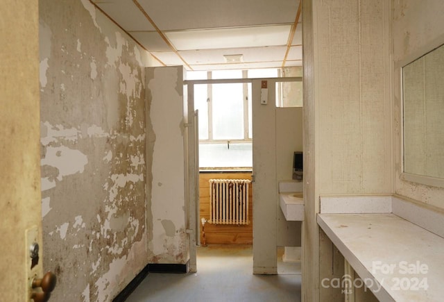 bathroom with radiator