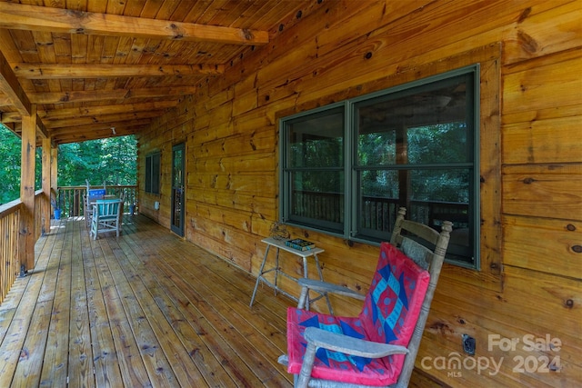 view of wooden terrace