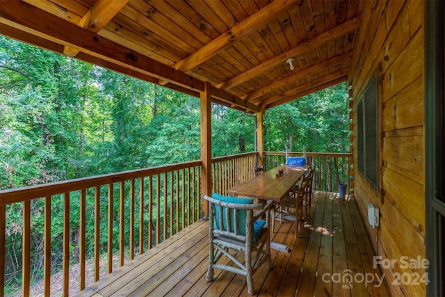 view of wooden deck