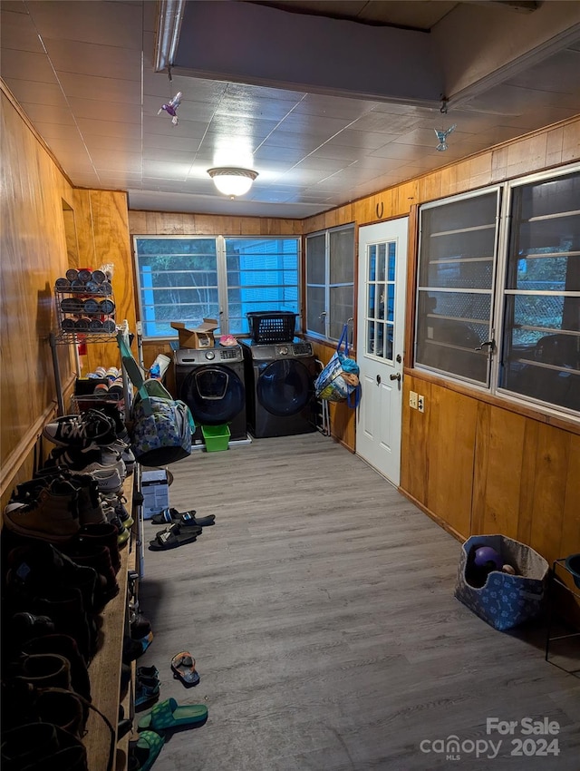 interior space featuring independent washer and dryer