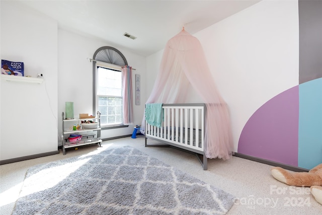 bedroom with a crib